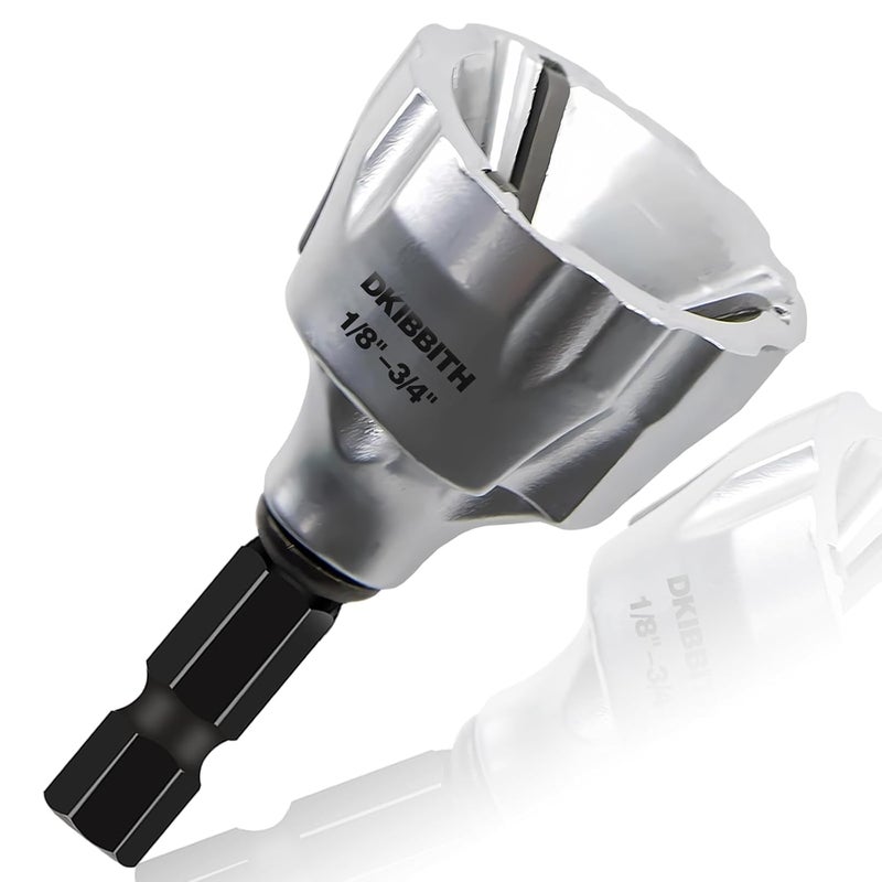 DKIBBITH Heavy-Duty Deburring Chamfer Tool with Sharp Tungsten Carbide Blades, Fast Hex Shank Deburr, External Burr Removal for Metal Rod Bolt Pipe 3D Printing PVC in 1/8" to 3/4" Diameter (3~19mm) - Image 1